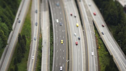 Aerial view of highway